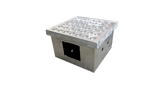 四角鳥蛋煎皿組(含白鐵座)