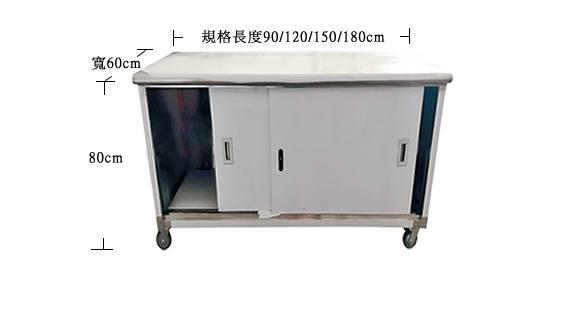 兩層封三面工作台加輪