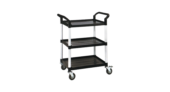 707A三層黑色塑膠餐車(不附配件)