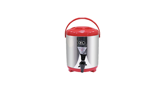 8立不銹鋼保溫茶桶(紅色)